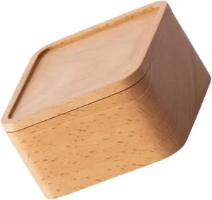 Handmade Wooden Watch Case Jewelry Storage Box Smooth Polished Surface cactus ascribe for Giving Home Decor NOLITOY 