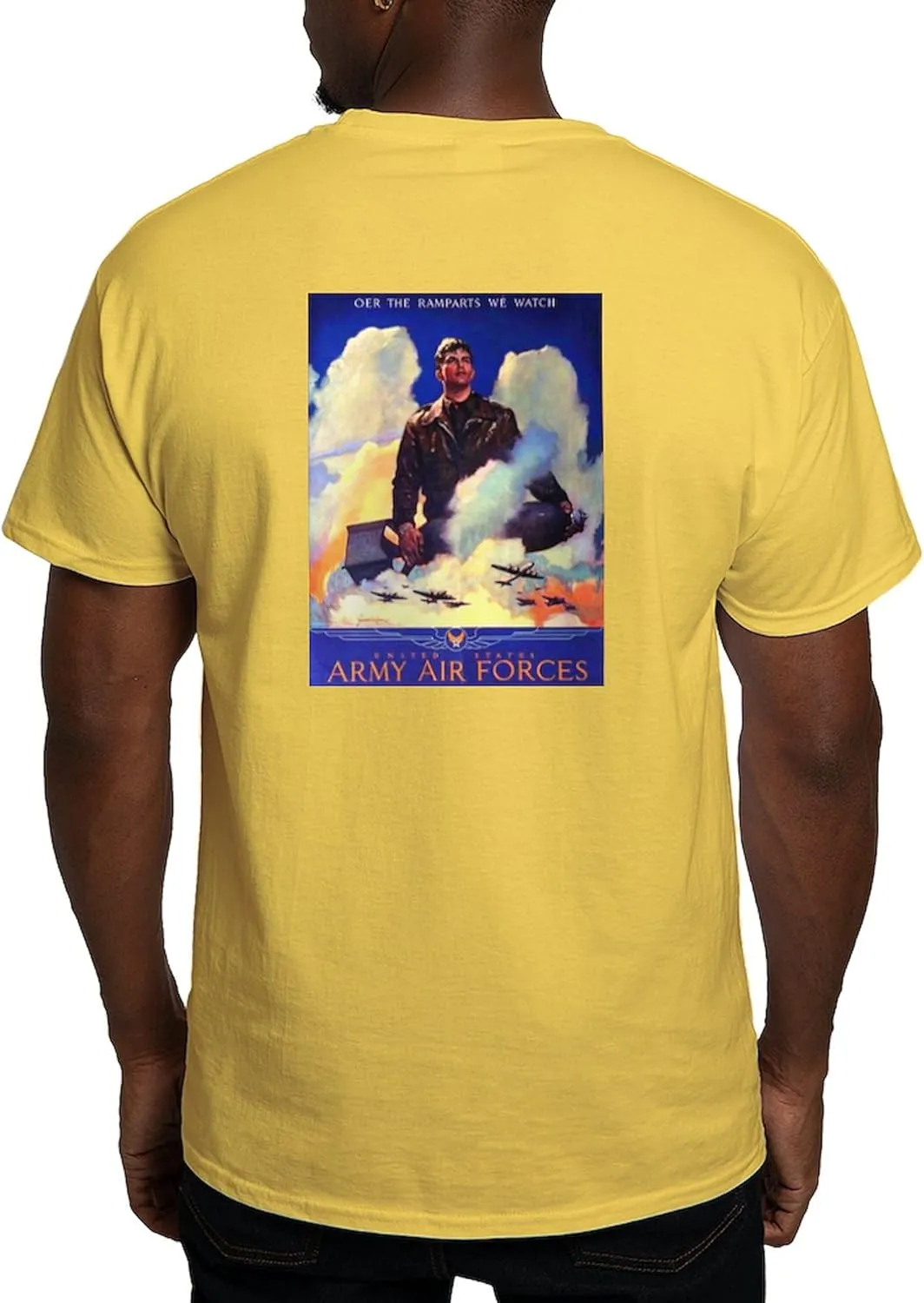 Harvard adequacy prose proclaim Graphic Light T-Shirt CafePress Ramparts We Watch Air Force Light T Shirt Men's 100% Cotton$ Classic 