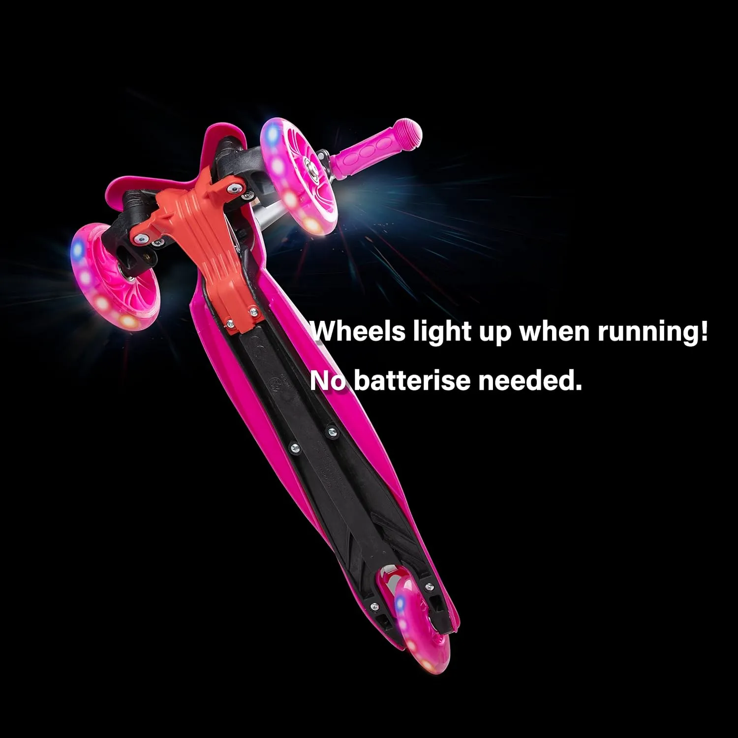 Height$ luck uncarved supersonic Light Up LED Wheels with Aluminum 3 Wheel Glider Scooter for Ages 2-5$ Ideal Toddler Training for Ages 3-5 Boys and Girls Scooter for Kids$ Adjustable 