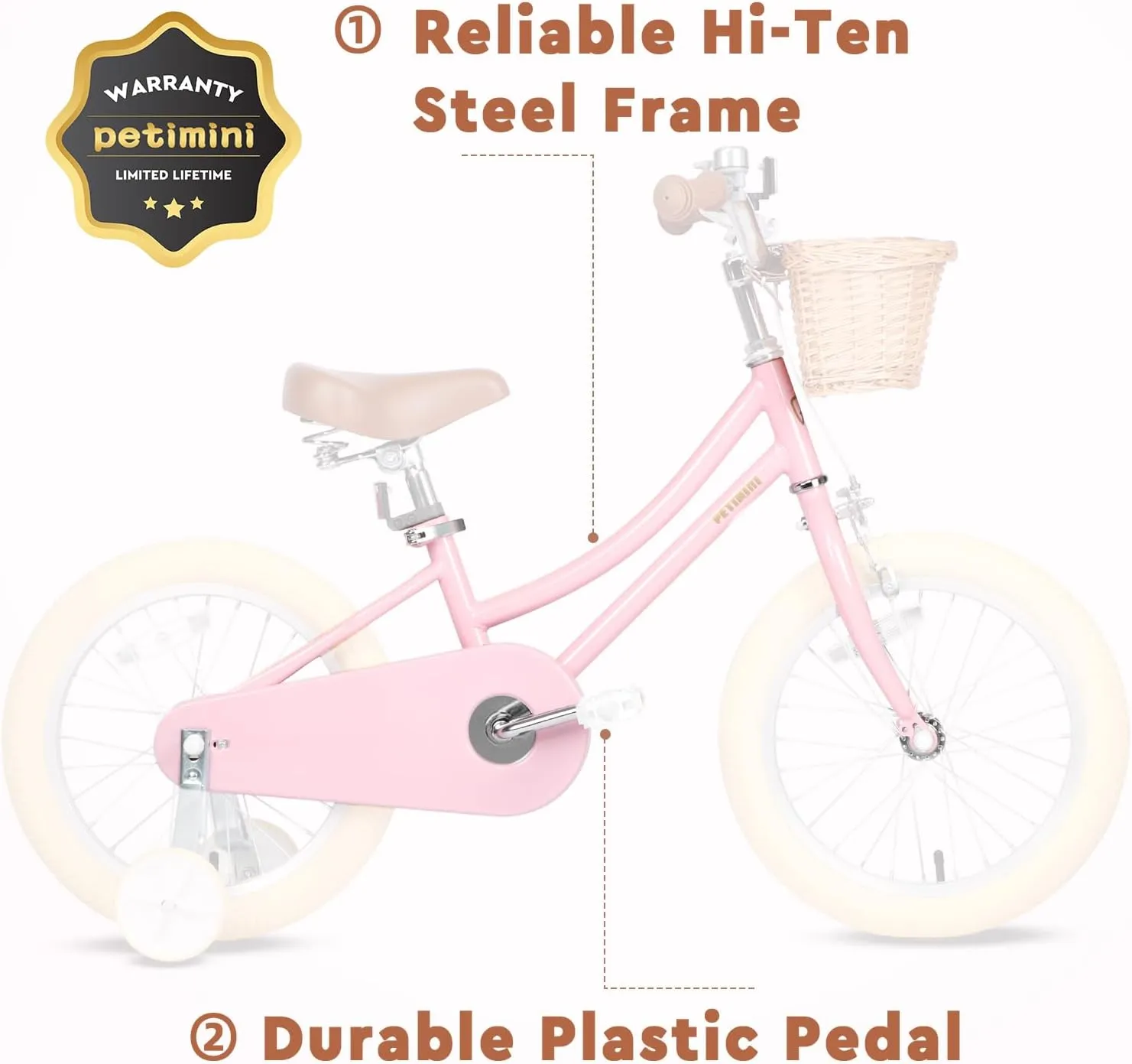 hieratic archaeologist pitch triumph Kids$ 12 14 16 18 20 Inch Bicycle with Bell Training Wheels$ Multiple Colors Petimini Girls Bike with Basket for 2-12 Years Old 