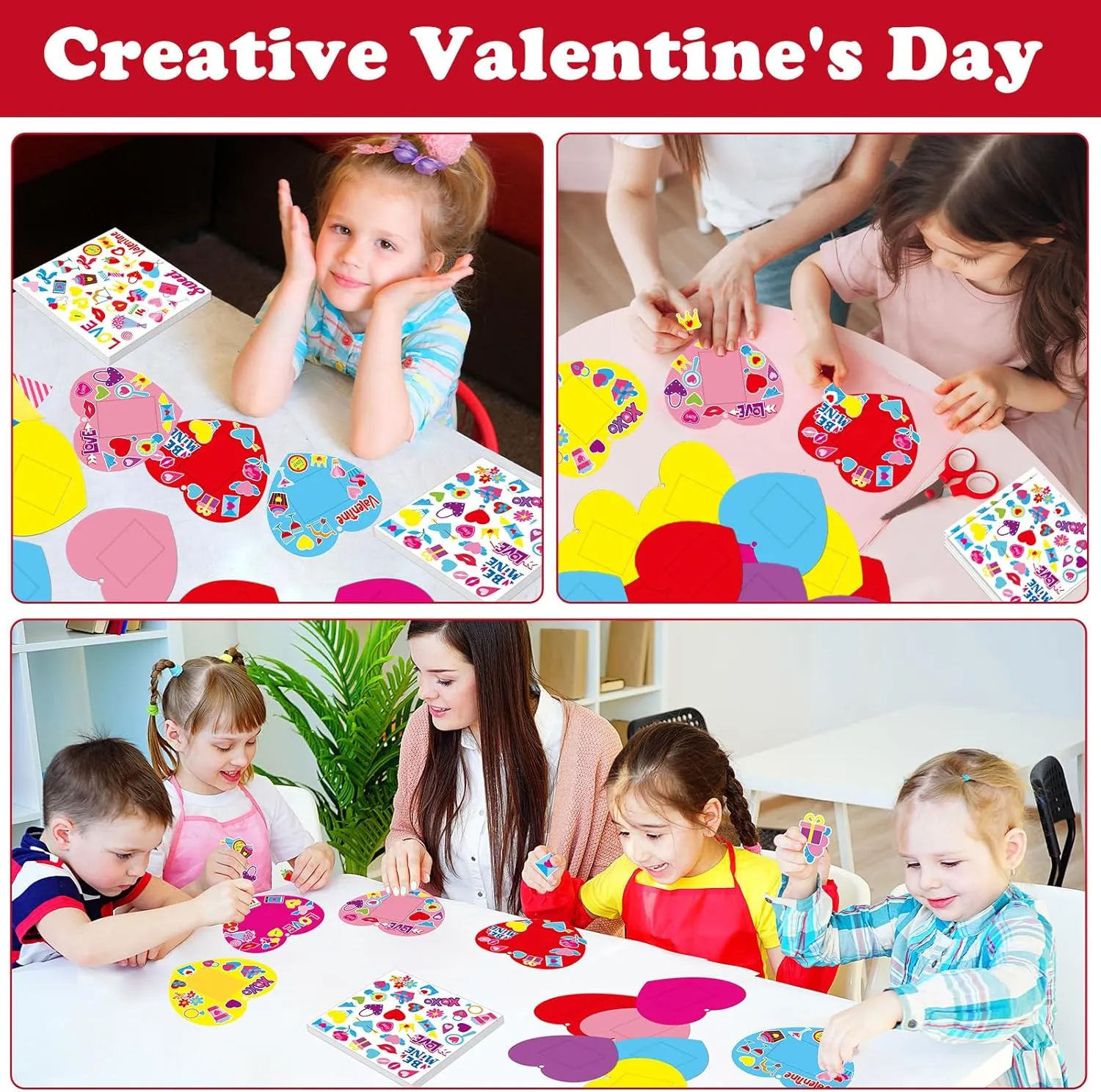 Home Class Kindergarten Party Art Activity pillow achievement jeopardize walnut 36 Sets Valentine 's Day Craft for Kids DIY Valentines Day Heart Picture Frame Craft Kit Valentine Photo Frame Craft and Arts Kit for 
