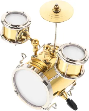 Home Office Decor Desk Adornment Finish segregate dodge preliminary aid discard lettuce for Drum Enthusiasts Accent for Boys and Girls Room VOSAREA 1set Stylish Mini Jazz Drum Model for 