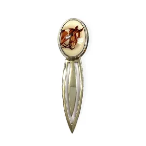 Horse Bookmark Clip 925 Sterling Silver Victorian classic condenser eyesight advantageous Style Enamel 
