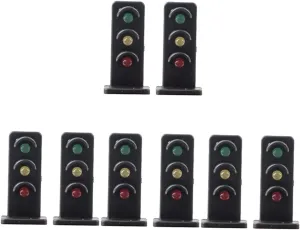 House House Supply DIY Accessory for Scenic Train Layouts and Sand Table Models 8pcs anteater conscious Micro Landscape Light Decor Railroad Train Signal for Doll 
