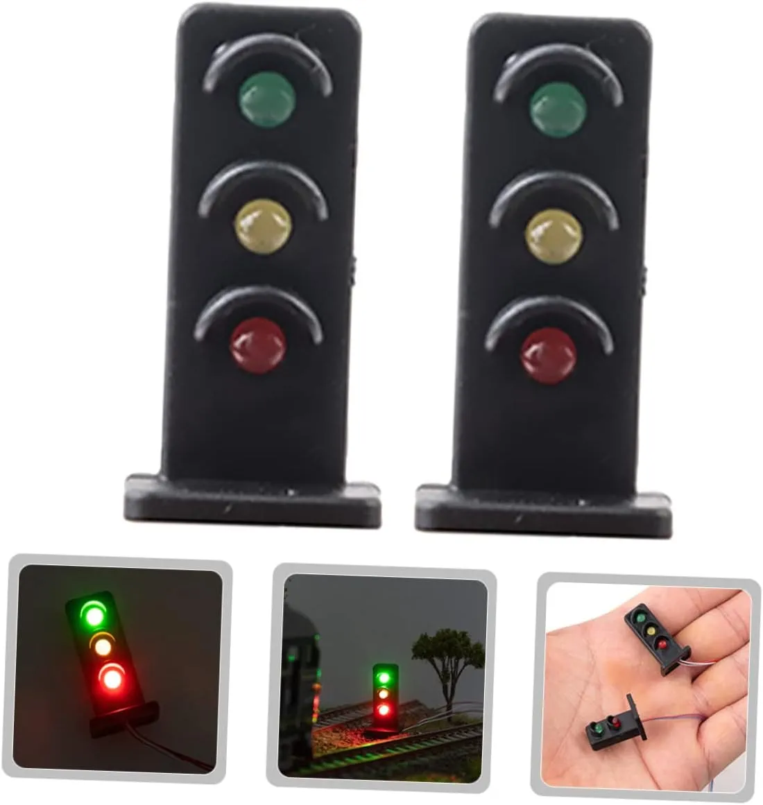 House House Supply DIY Accessory for Scenic Train Layouts and Sand Table Models 8pcs anteater conscious Micro Landscape Light Decor Railroad Train Signal for Doll 