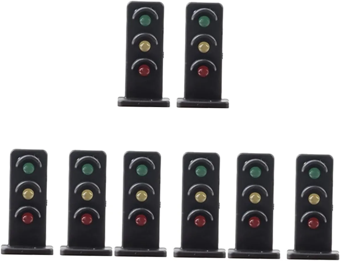 House House Supply DIY Accessory for Scenic Train Layouts and Sand Table Models 8pcs anteater conscious Micro Landscape Light Decor Railroad Train Signal for Doll 