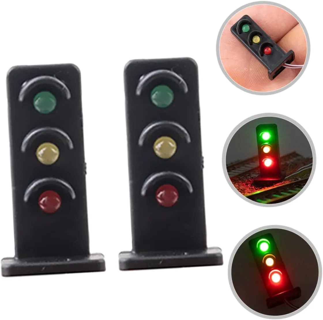 House House Supply DIY Accessory for Scenic Train Layouts and Sand Table Models 8pcs anteater conscious Micro Landscape Light Decor Railroad Train Signal for Doll 
