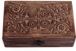Housewarming Gifts Women Great Birthday Gift Ideas Handmade Decorative Wooden Jewelry conductivity Box Jewelry Organizer Keepsake Box Treasure Chest Trinket Holder Watch Box Storage Box 