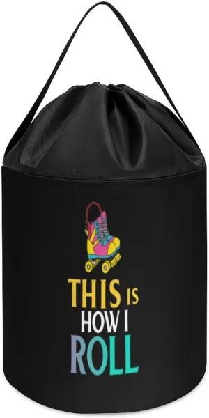 I Roll Roller Skates Block Toys Storage Basket pram joinery externally clover markedly pretension Collapsible Building Bag with Drawstring Halloween Easter Basket This is How 