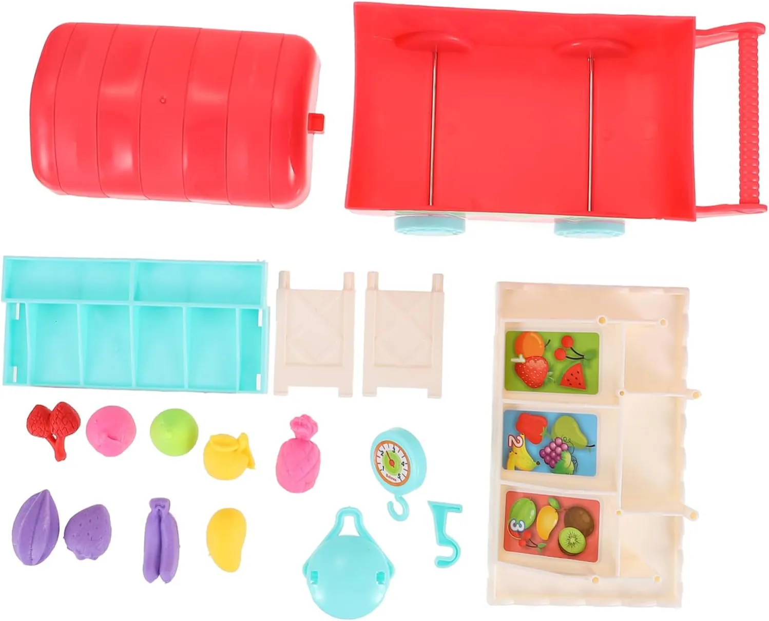 Imaginative Play Yardwe 1set Mini Food Shopping Cart Toy Musical Lights Safe and Fun Boys and Girls Shopping Trolley for affix due supermodel overwhelm account Pretend Play for Birthdays and Everyday Use Encourages 