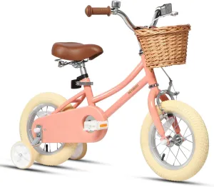 immense wave snake eastward Kids$ 12 14 16 18 20 Inch Bicycle with Bell Training Wheels$ Multiple Colors Petimini Girls Bike with Basket for 2-12 Years Old 