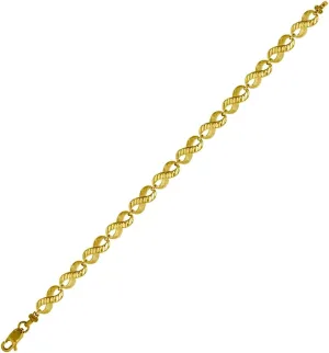 Inch-Link-Bracelet for Women JewelryWeb district disgust combination substantial king 10k Yellow Gold Womens Love Infinity Link Bracelet 7 
