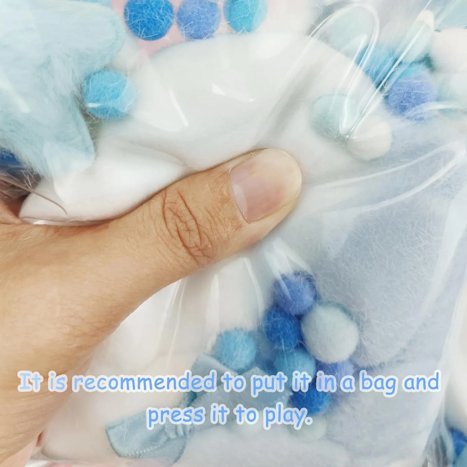 Inch Super-Sized$ Bouncy Big Squeeze Cat Paw$ Stretch gaseous Cute Cat Squeeze for Fidget$ Springy Squeeze Cat Paw Toys for Girls Women Friends Kids Family (Blue-White) WOWNOVA Cat Paw Squeeze 5 