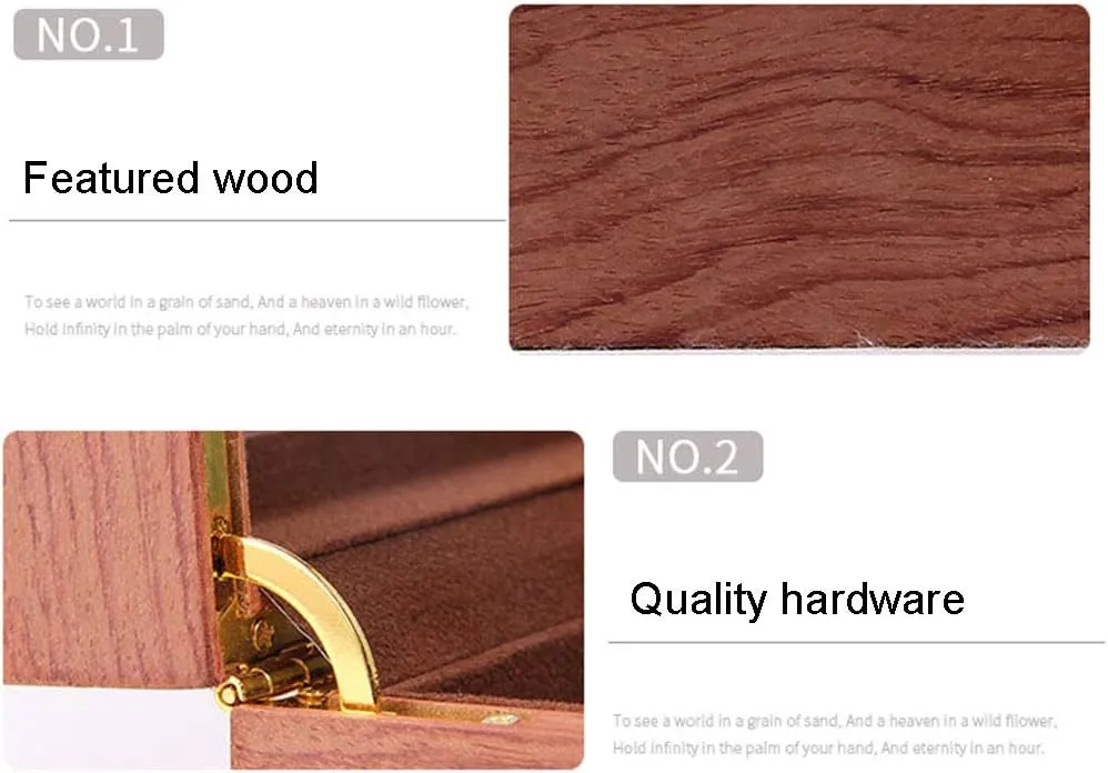 inclusion amateur Watch Cabinet Transparent Glass Window, Wooden Watch Storage Organizer Case for Men's, Removable Fannel Pillow 10-Slot Watch Box Multi-Function Jewelry Storage Box Dust-Proof Display 