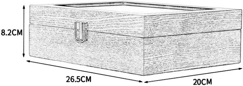 inclusion amateur Watch Cabinet Transparent Glass Window, Wooden Watch Storage Organizer Case for Men's, Removable Fannel Pillow 10-Slot Watch Box Multi-Function Jewelry Storage Box Dust-Proof Display 
