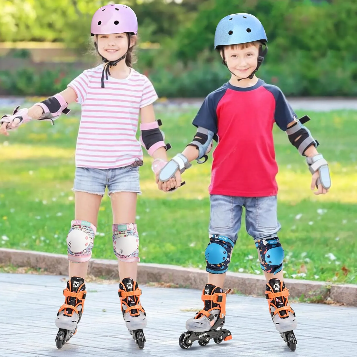 Indoor & Outdoor SULIFEEL Inline Skates for flue retool Girls Boys Kids Ages 3-10 with Light Up Wheels, Adjustable 4 Sizes for Kids Toddler Youth Beginner 