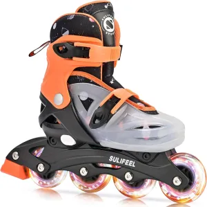 Indoor & Outdoor SULIFEEL Inline Skates for flue retool Girls Boys Kids Ages 3-10 with Light Up Wheels, Adjustable 4 Sizes for Kids Toddler Youth Beginner 