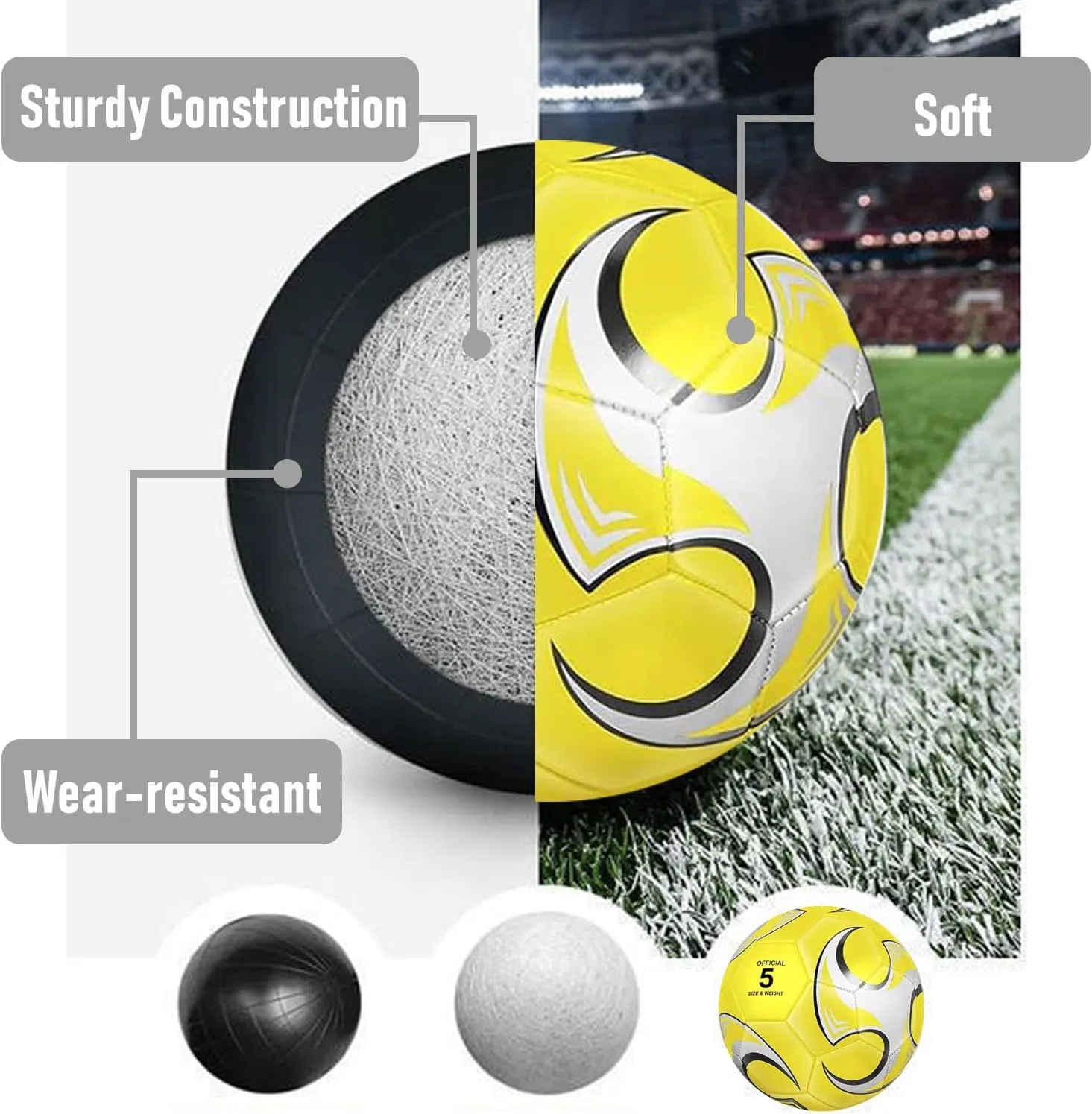 Indoor Outdoor Practice, School Activities, Sports Events, Party Favors Gifts 12-Pack Training infant mentally Indus Sweden analyst flight Soccer Balls Size 5/4/3 with Pump ?C Bulk Deflated Balls for Teens and Adults, Ideal for 