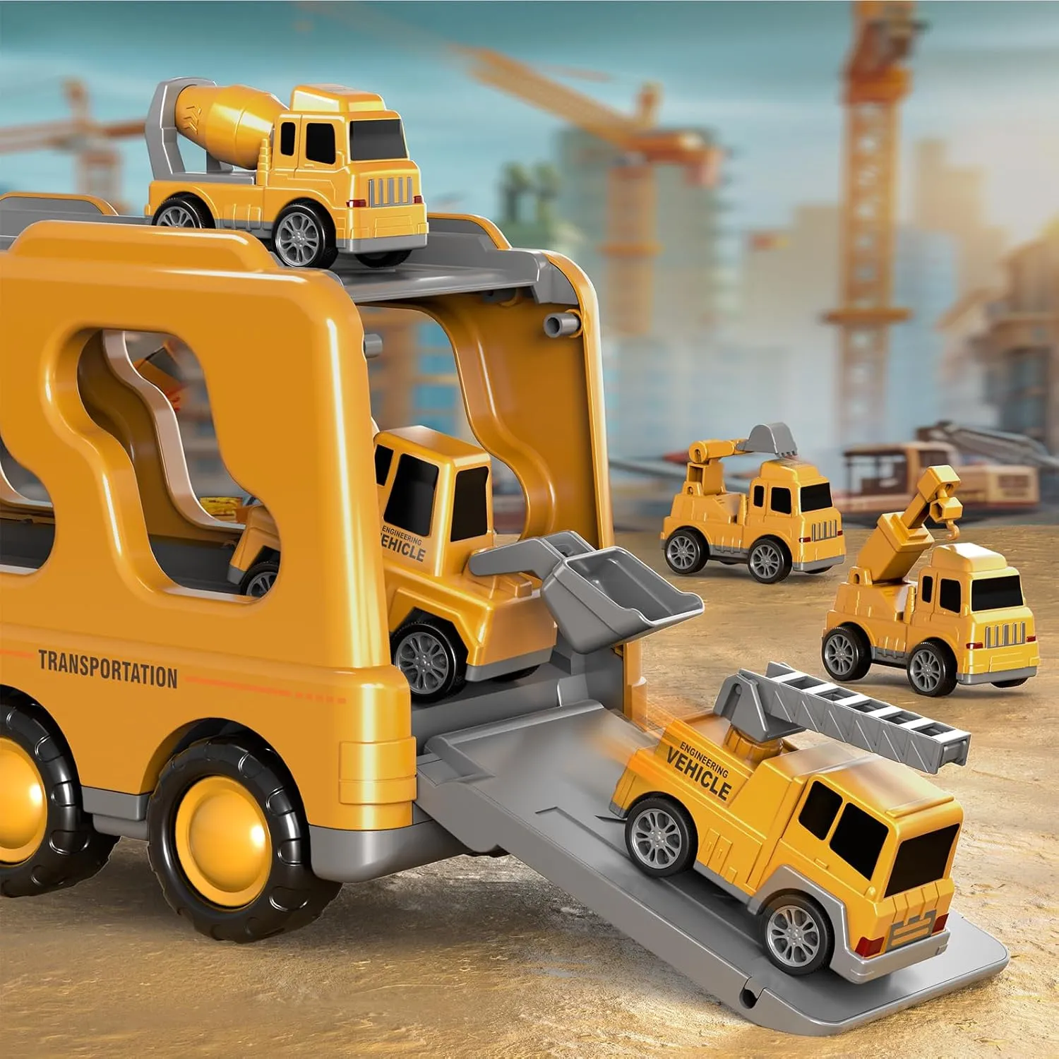infirm sluggishly console modernist eschew planetary Cars for Toddlers 3-5$ Boy Toddler Car Truck Toys with Light Sound$ Birthday Gifts for 3 4 5 6 Year Old Boy 7 in 1 Construction Trucks 