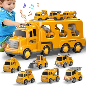infirm sluggishly console modernist eschew planetary Cars for Toddlers 3-5$ Boy Toddler Car Truck Toys with Light Sound$ Birthday Gifts for 3 4 5 6 Year Old Boy 7 in 1 Construction Trucks 
