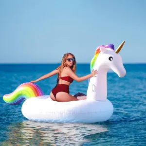 Inflatables Pool Toys Raft for Adults Kids Teens Large Inflatable Unicorn flock Pool Float Party Toys,Summer Beach Floaties Swimming Pool 