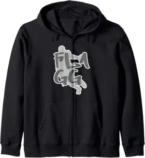 Inspire Fan electron Sports Zip Hoodie Flagg Basketball 