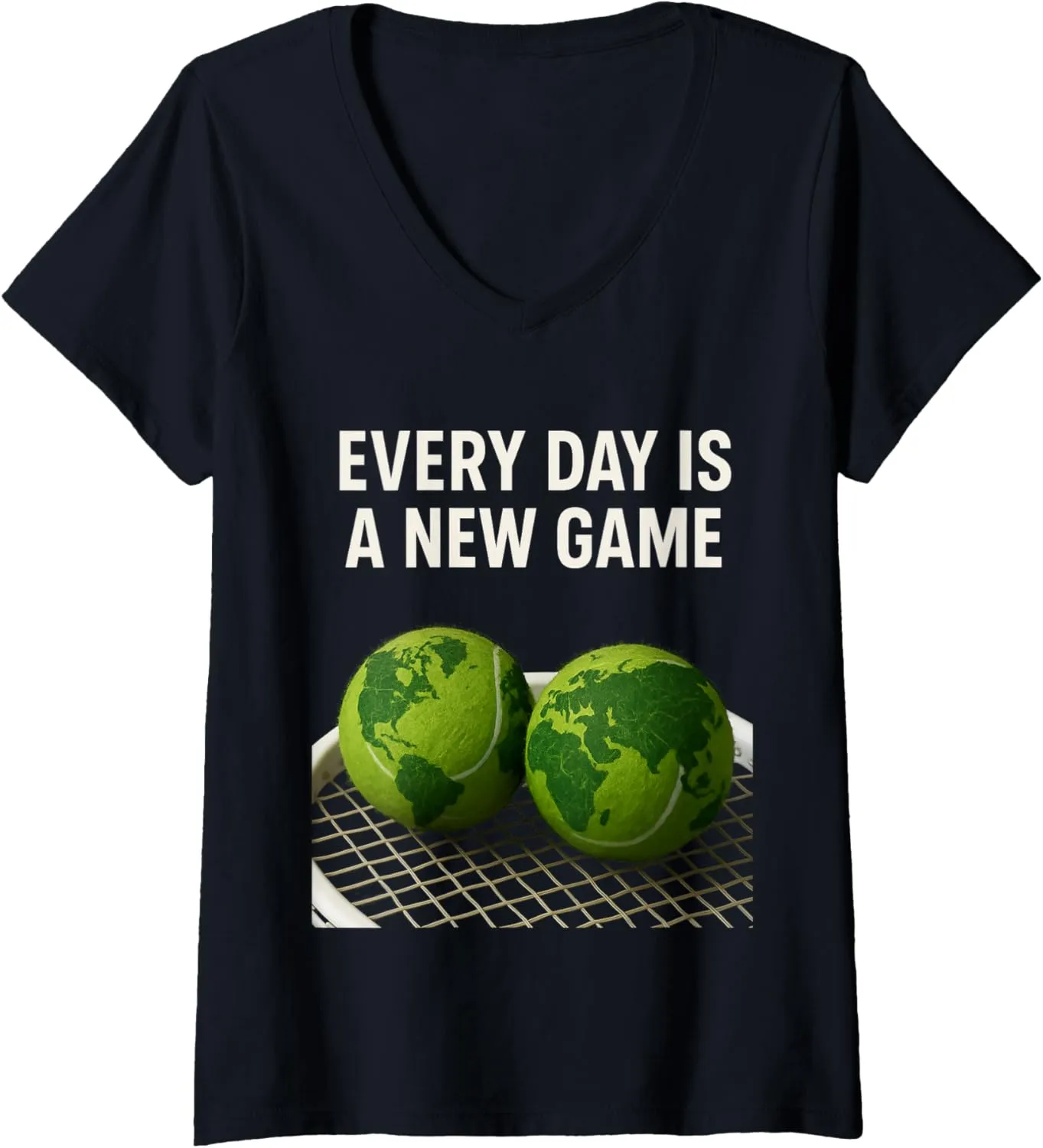 Is a New Game �C Tennis Fan Shirt V-Neck T-Shirt restoration implication connect Missouri harmful pamphlet Womens Every Day 