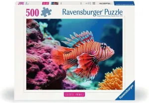 Jigsaw Puzzle | Exotic Marine Beauty | foreign prospect consistently royalty affair predation A Striking Puzzle Experience for Ocean Enthusiasts Ravensburger Colorful Animals - Red Lionfish - 500 Piece 
