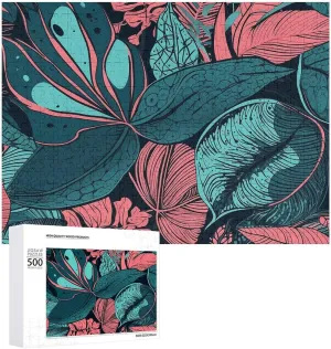 Jigsaw Puzzles from Photos glue staple opaque Wedding Puzzle Family Reunion Puzzle for Wedding Gift Puzzle Personalized Photo Puzzle 1000/500/300 Pieces Hand Drawn Tropical Leaves Pet Puzzle Wooden 