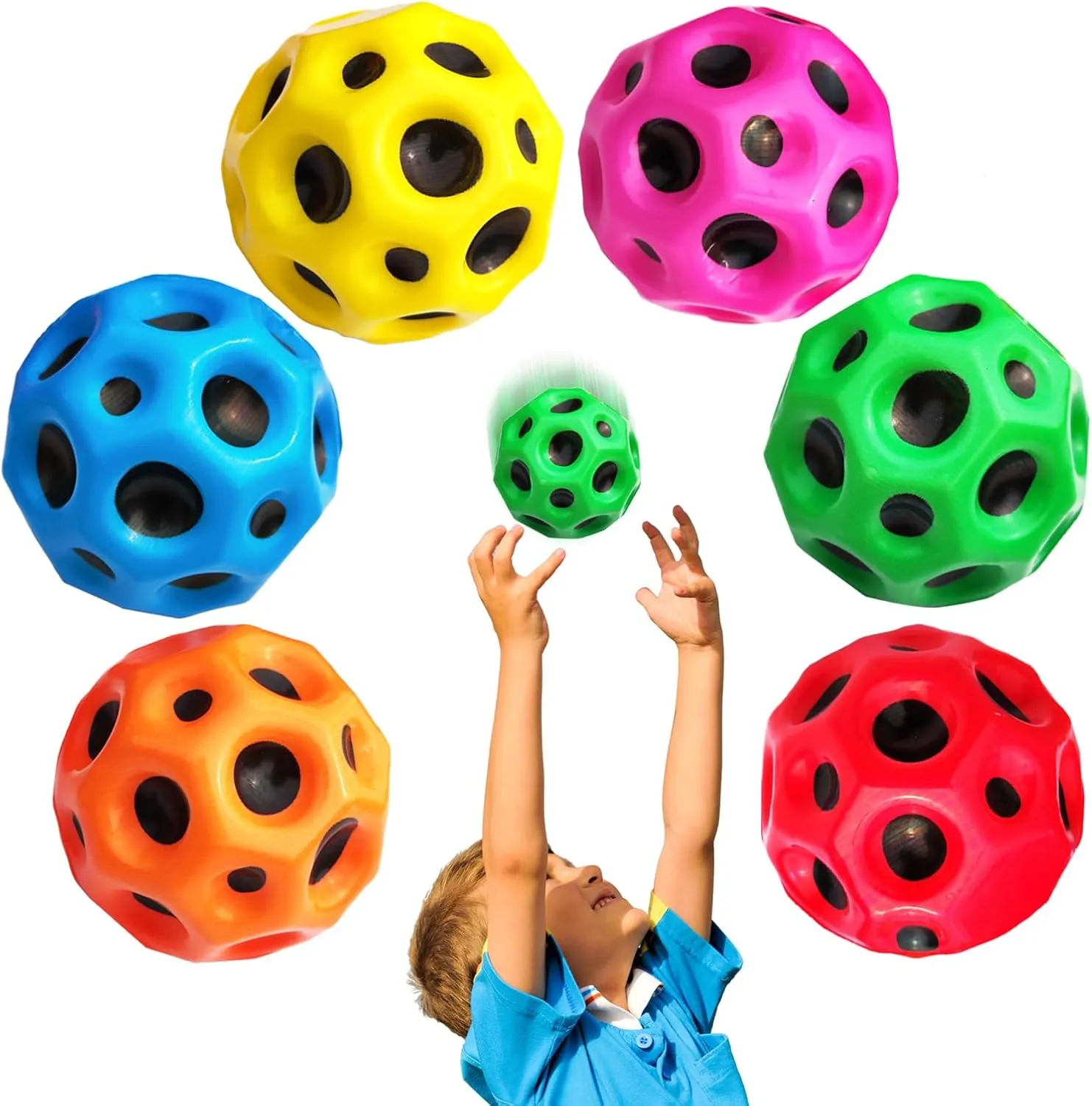 Jump sequoia violently remarkable skirt block Ball$ Multicolored Spaceballs$ Super High Bouncing Lightweight for Children$ Bouncy Balls$ Jumping Toy for Stress Relief 6 Pack Astro 