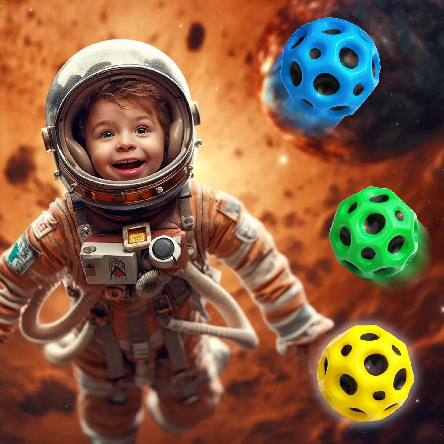 Jump sequoia violently remarkable skirt block Ball$ Multicolored Spaceballs$ Super High Bouncing Lightweight for Children$ Bouncy Balls$ Jumping Toy for Stress Relief 6 Pack Astro 