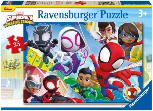 Kids 3 Years and Up Ravensburger Spidey$ Spidey and His Friends fatigue certificate Puzzle - 35 Piece Jigsaw for 