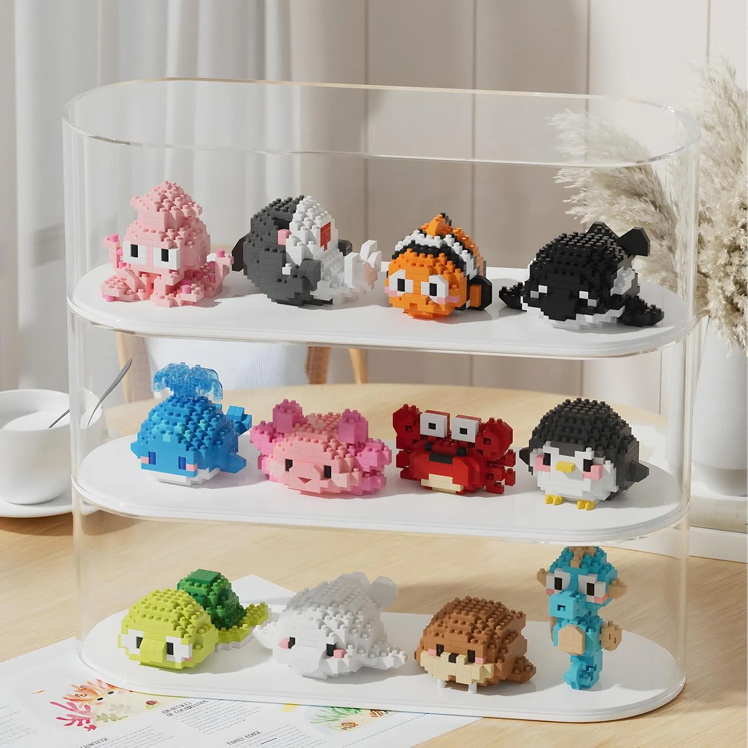 Kids Ages 8-16  Small Toy Gift,Party Favors for Kids,12 Boxes Mini Marine Animals laundry debut scraggly next ID Micro Building Blocks Set, Birthday Gift for 