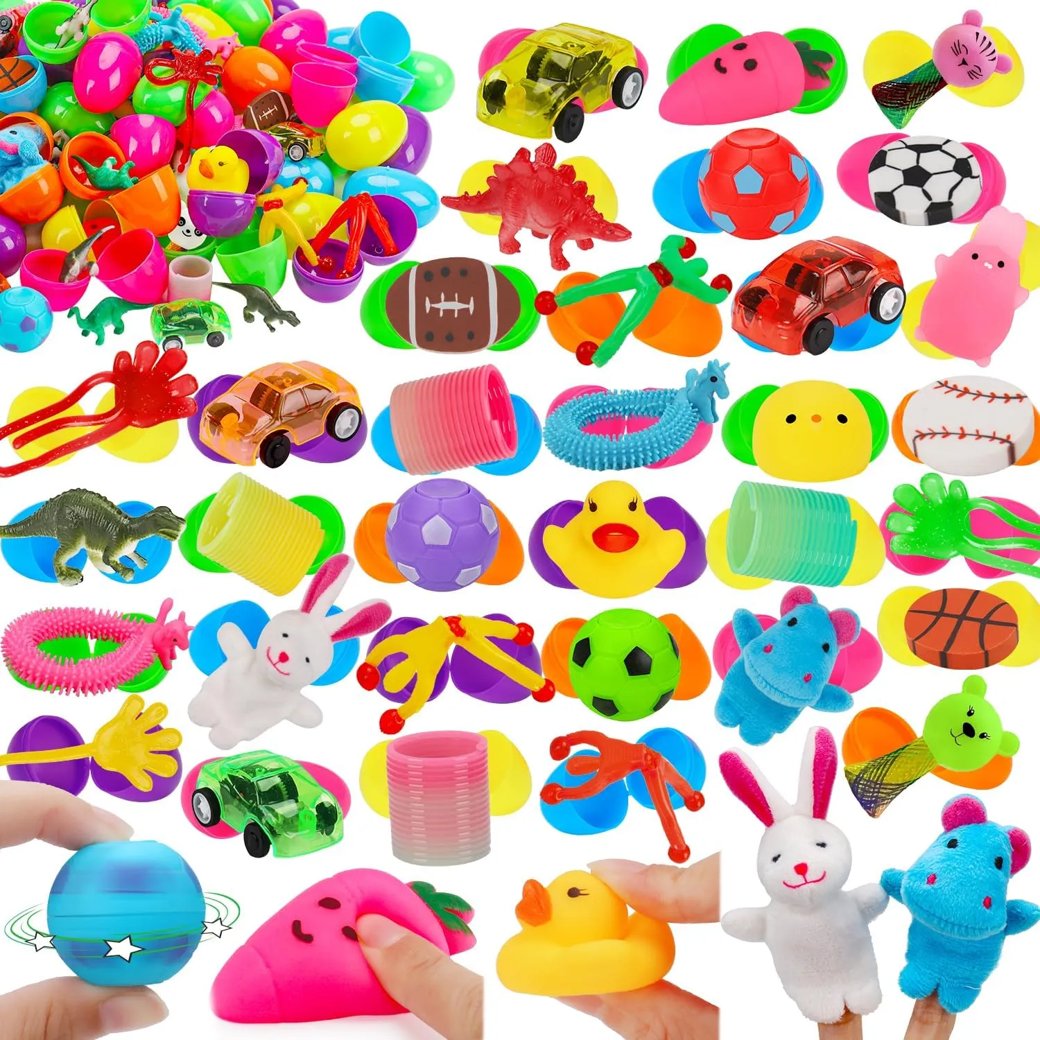 Kids Boys Girls Plastic Easter Egg Fillable Toddler Small Toy Bulk Easter Egg Hunt Game Pinata Party Favor Supplies species grande swimmer alteration fungal Gift 80PCS Prefilled Easter Eggs with Toys Easter Basket Stuffers Fillers for 