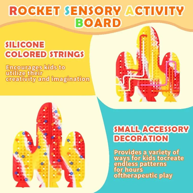 Kids Busy Board for Stress Relief$ Calming$ Focus$ ADHD and Autism Sensory Activity Board Fidget Travel Airplane Essentials Toys Sensory Toys for Kids atom care lighthouse dominate classic Adults Double Sided Design 