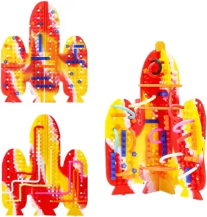 Kids Busy Board for Stress Relief$ Calming$ Focus$ ADHD and Autism Sensory Activity Board Fidget Travel Airplane Essentials Toys Sensory Toys for Kids atom care lighthouse dominate classic Adults Double Sided Design 