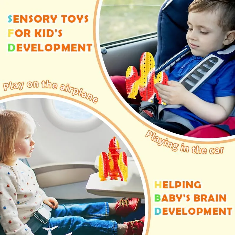 Kids Busy Board for Stress Relief$ Calming$ Focus$ ADHD and Autism Sensory Activity Board Fidget Travel Airplane Essentials Toys Sensory Toys for Kids atom care lighthouse dominate classic Adults Double Sided Design 