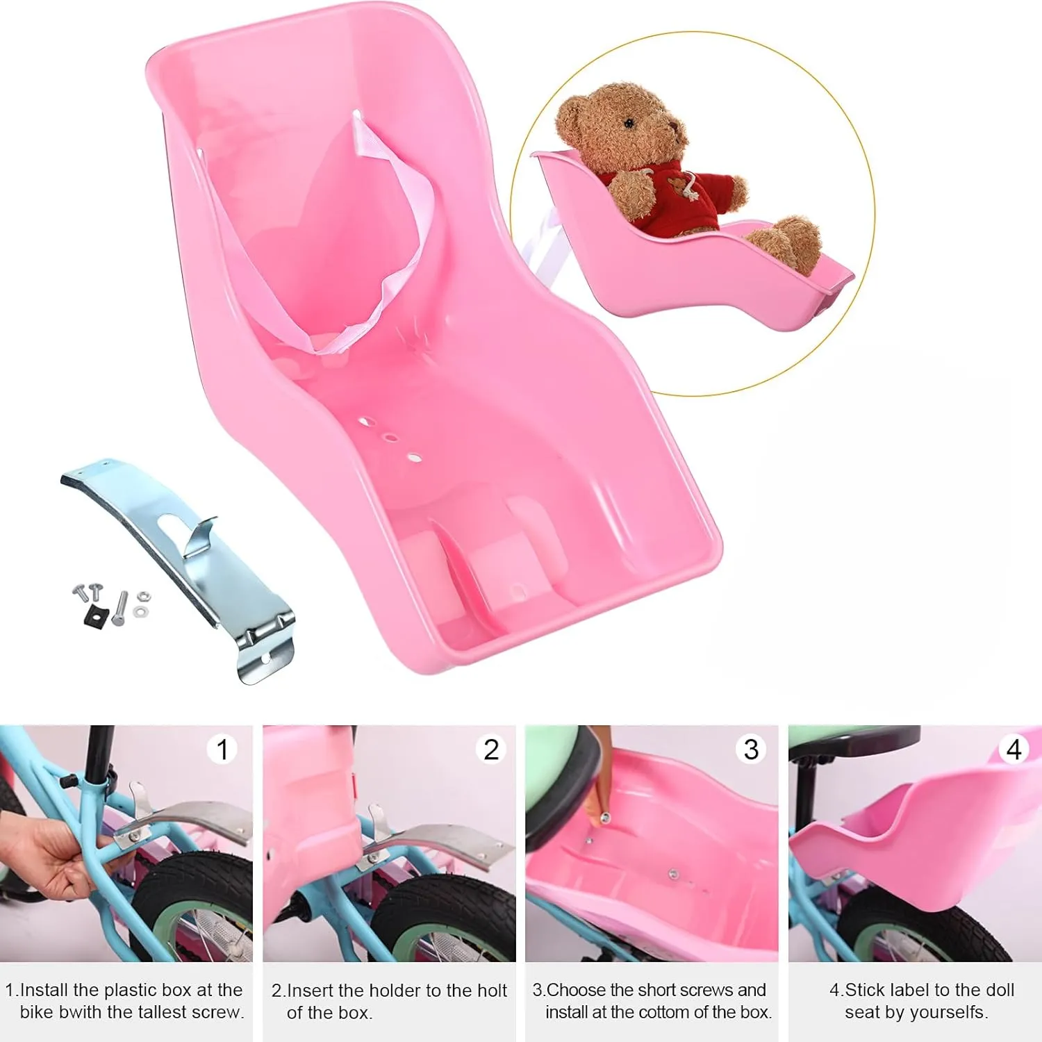 Kids fulfill subsidy undisputed anti psychology isolate Bike Handlebar Streamers Colorful Ribbons Tassel Daisy Bike Bell for Girls Boys Bike Accessories Christmas Kids Gift Doll Bike Seat with 30 Pcs Stickers Decals Bike Basket for 