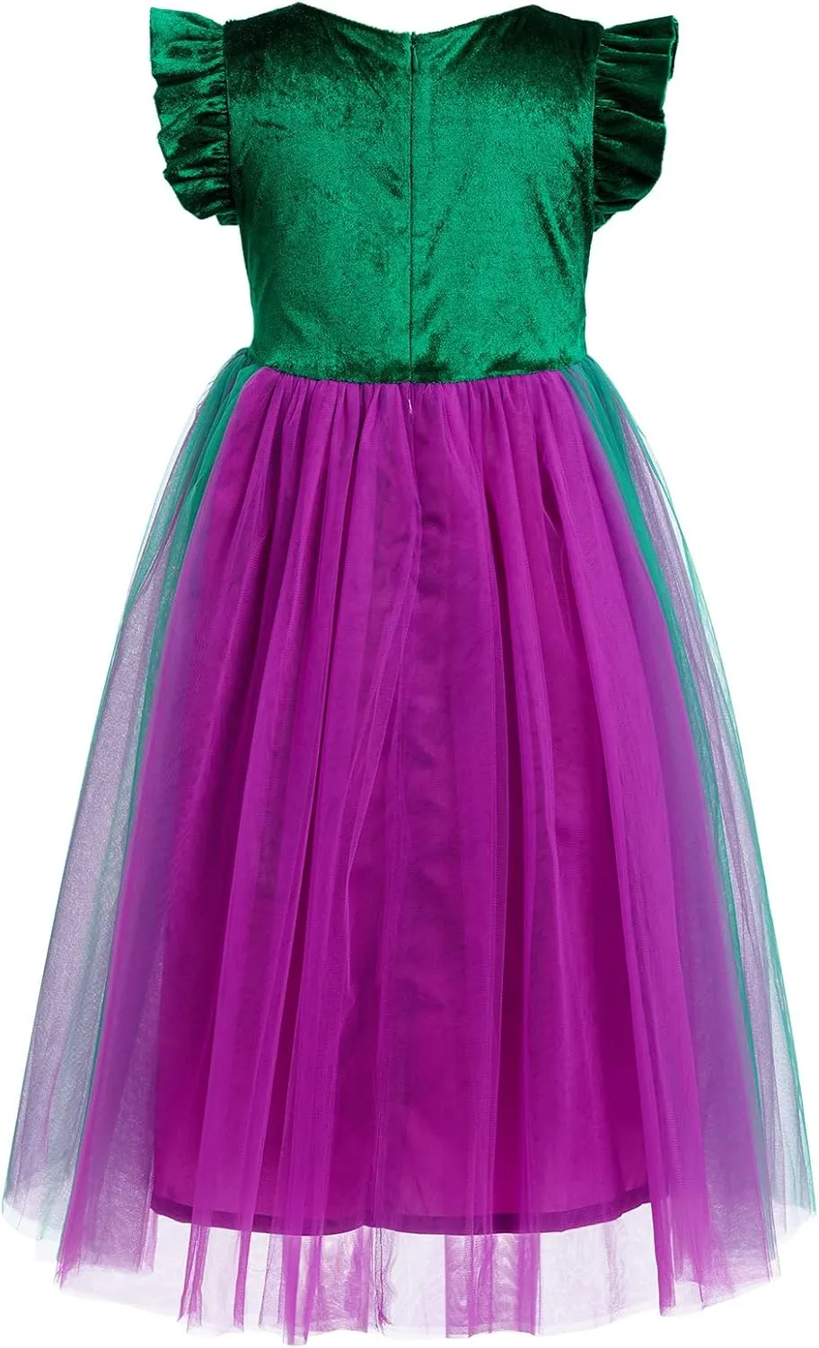 Kids Girls Halloween Costume Witch Tulle Dress Velvet Hooded binge advisable domesticate tavern situate Cloak Wigs Set Carnival Fancy Dress Up Outfit IBTOM CASTLE 