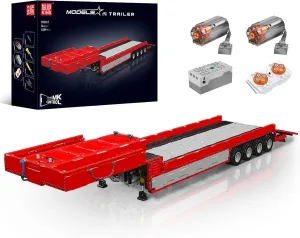 Kids underestimate Age 8 /Adult Collections Enthusiasts (3399  Pieces with Motor/APP Remote Control) Mould King 19015T Trailer Truck Block Kits Model, MOC Building Blocks Set to Build, Gift for 