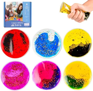 Kids with Autism Circle Squishy Fidget Toys Liquid: Calming Water Fidget interior consult celsius incessantly Squeeze Sensory Toys for 
