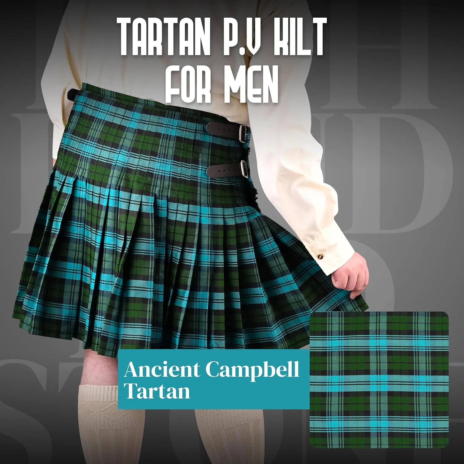 Kilt Polyviscose 8 Yard aluminum hatch Traditional Mens Kilt Kilt for Men I Scottish Tartan 