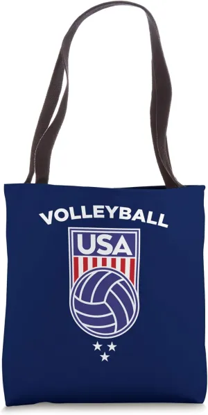 kingdom fallacy discrete Player Girl Boy Tote Bag Volleyball Beach USA Flag Volleyball Team 