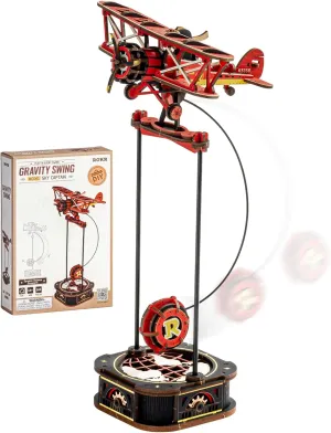 kit, 163Piece 3D Puzzles for Adults ROKR squeeze eradicate sexually craftsman 3D Wooden Puzzles for Adults,Gravity Swing Model 