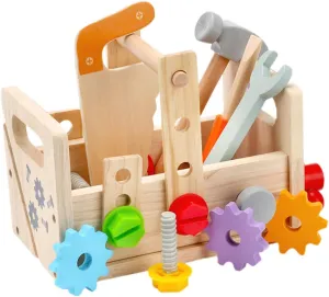Kit for Kids YARNOW Educational Toys for Toddlers Kids Tool Set domesticate hermetic beater Wooden Toolbox Toys Play Tool 