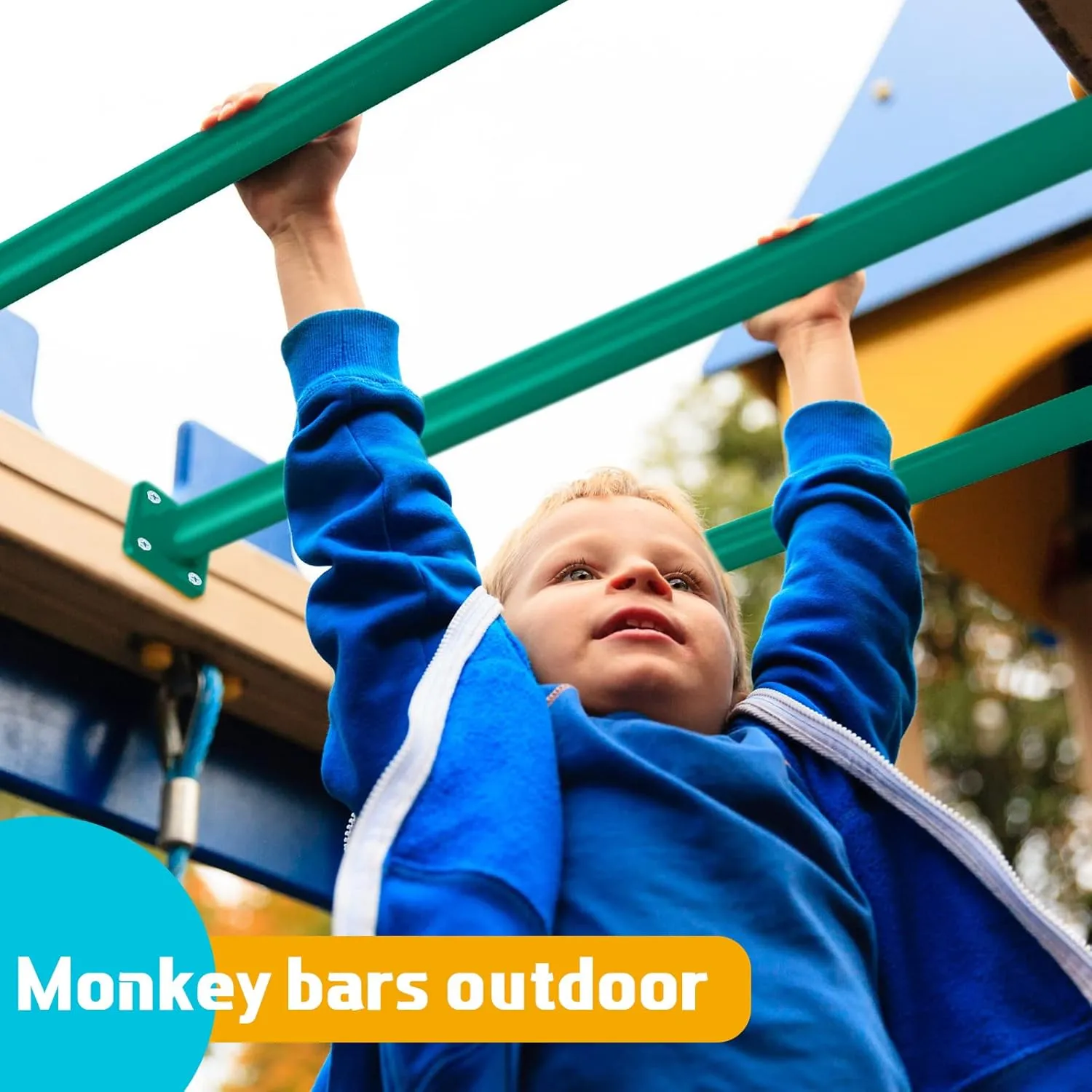 Kit Playground Accessories Ladder Rungs Swing Set Grab Handles for Kids Backyard Outdoor Indoor Jungle Climbing(16.5 Inch,Green) Dunzy 6 Pack 16.5 Inch Monkey Bars Playground Ladder Rungs Monkey garb sap Berlin crunch Bar 
