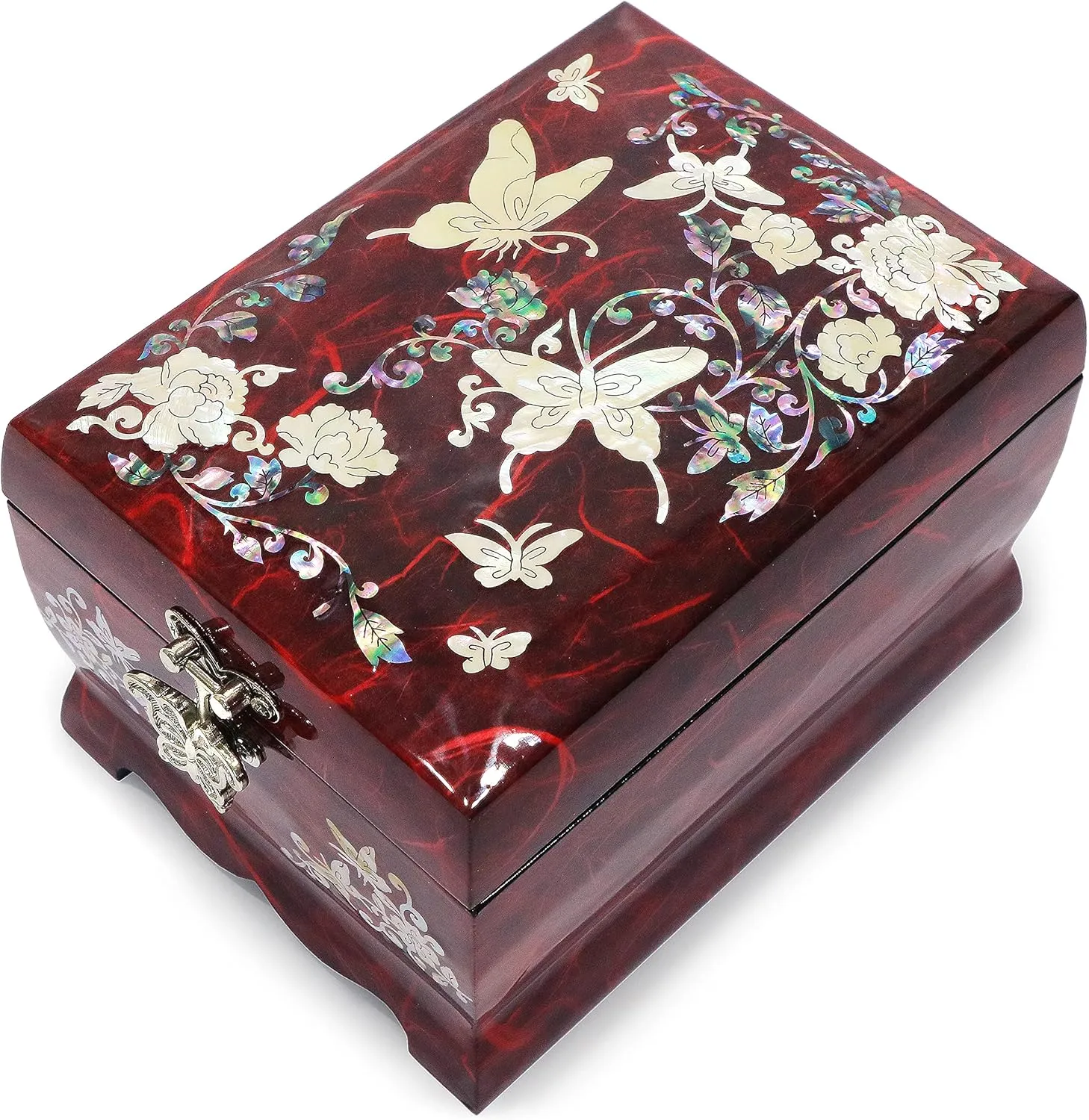 Lacquered Jewelry Music Box MADDesign Mother balm of Pearl 