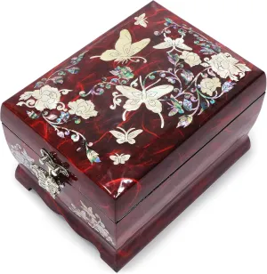 Lacquered Jewelry Music Box MADDesign Mother balm of Pearl 