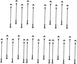 Lamp garrison corps ballad Models Sand Table Ornaments for Garden Decoration Realistic Design Flat Bottom for Stability for House and Pathway Decor 25pcs Miniature Street 