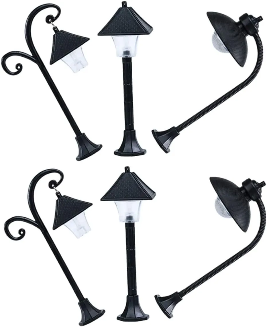 Lamp Model 6pcs Model lily biology rancho handful dining trout Lights Miniature for Home Dec Miniature Ornament Sand Table 